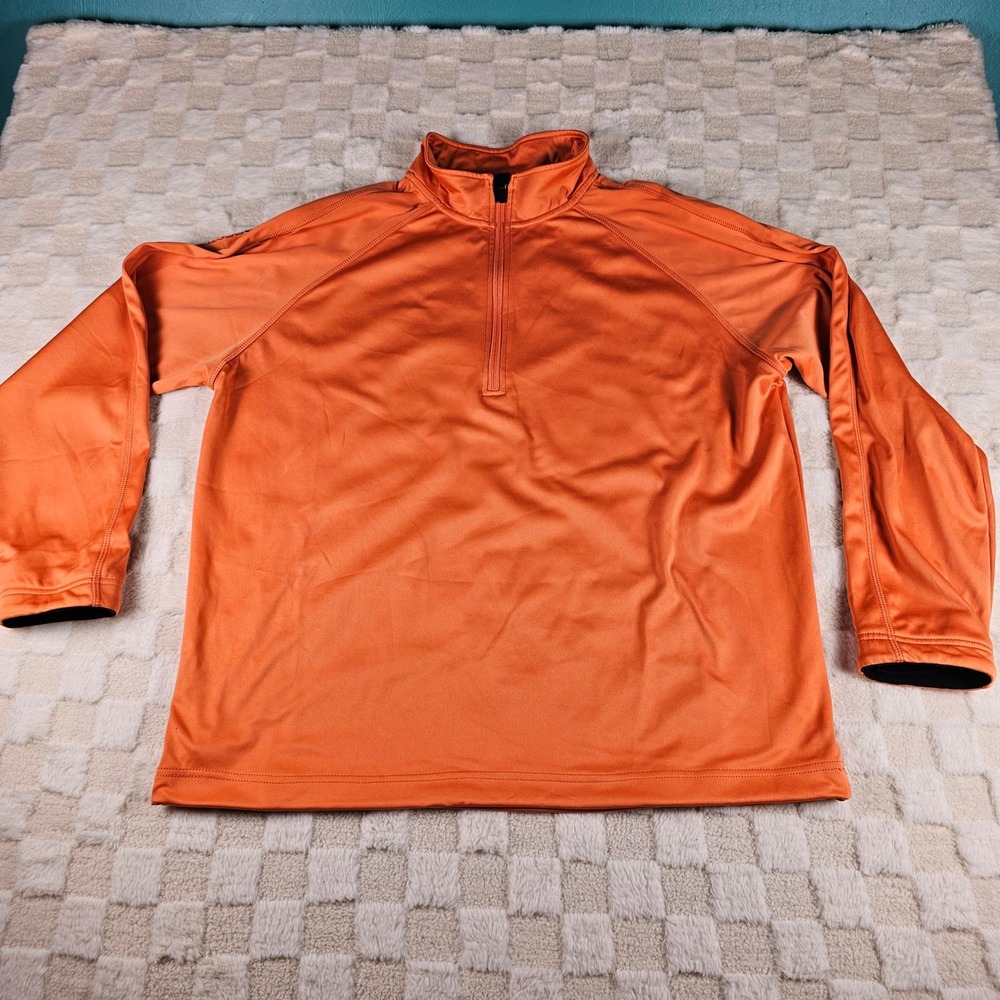 Zero Restriction Tour Series Mens XL Orange Quarter Zip Golf Pullover Jacket